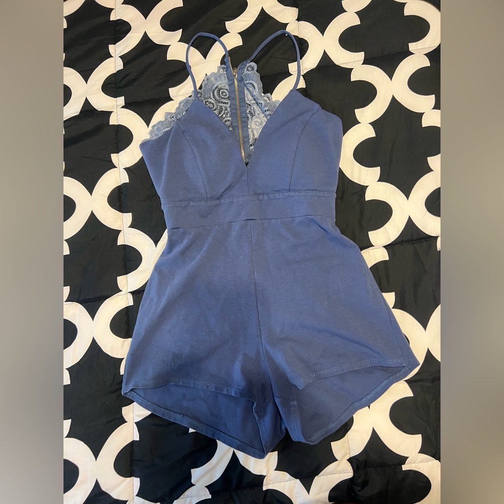Blue Lace Romper.